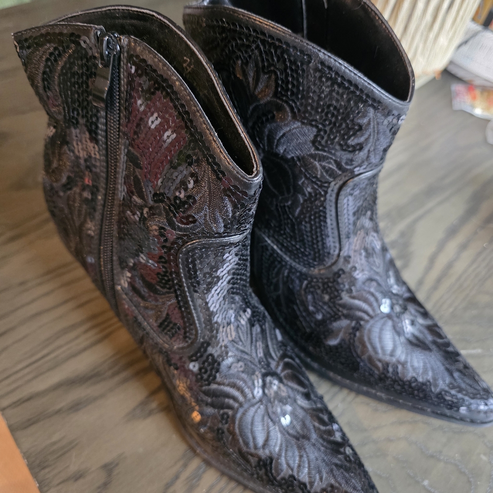 Sequin Glitter Cowgirl Boots